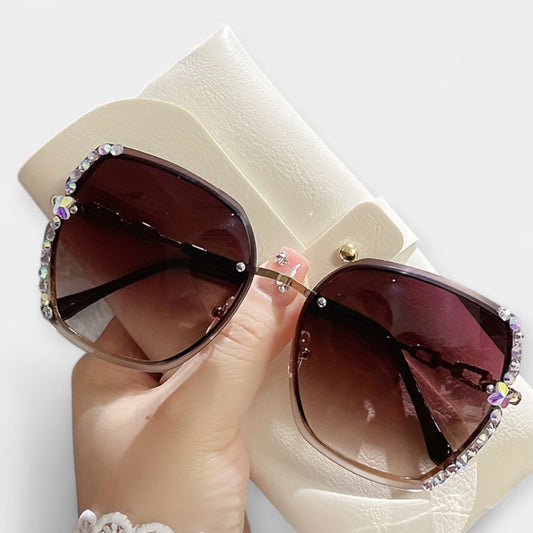 Damskie okulary z gradientowym efektem