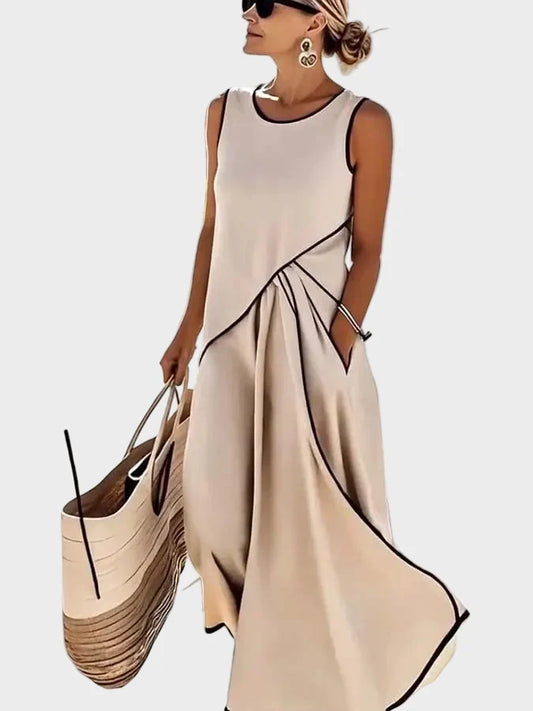 Maisy - Elegancka Sukienka Bez Rękawów