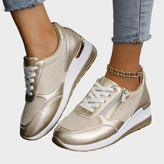 Ortopedyczne buty sportowe na sznurówki z bocznym zamkiem błyskawicznym dla kobiet