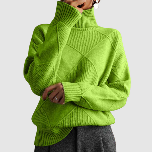 Ester - Teksturowany sweter z golfem