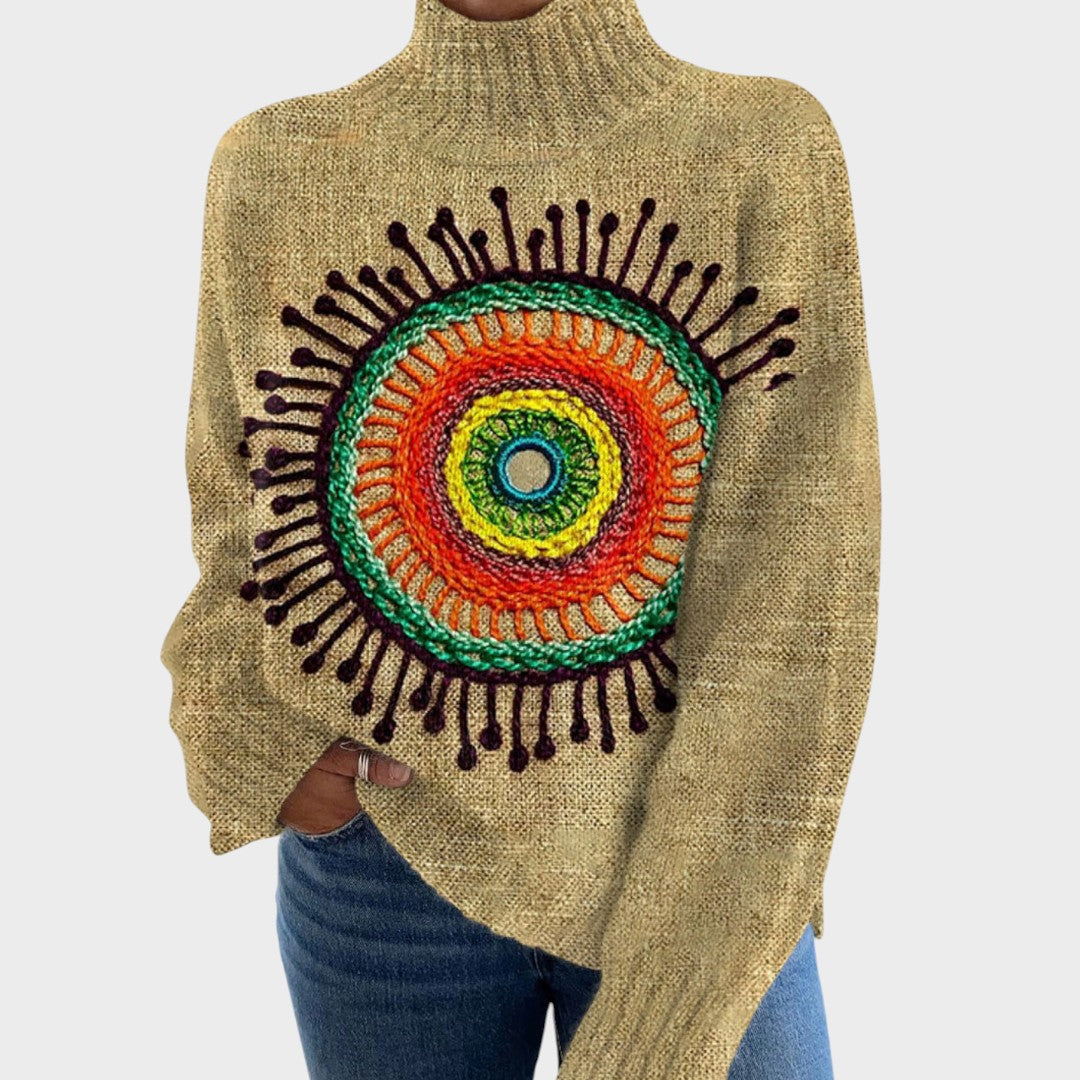 Teresa - Artystyczny sweter pleciony