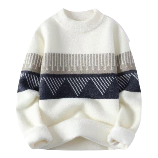 Faelan – Minimalistyczny Ciepły Sweter z Dzianiny