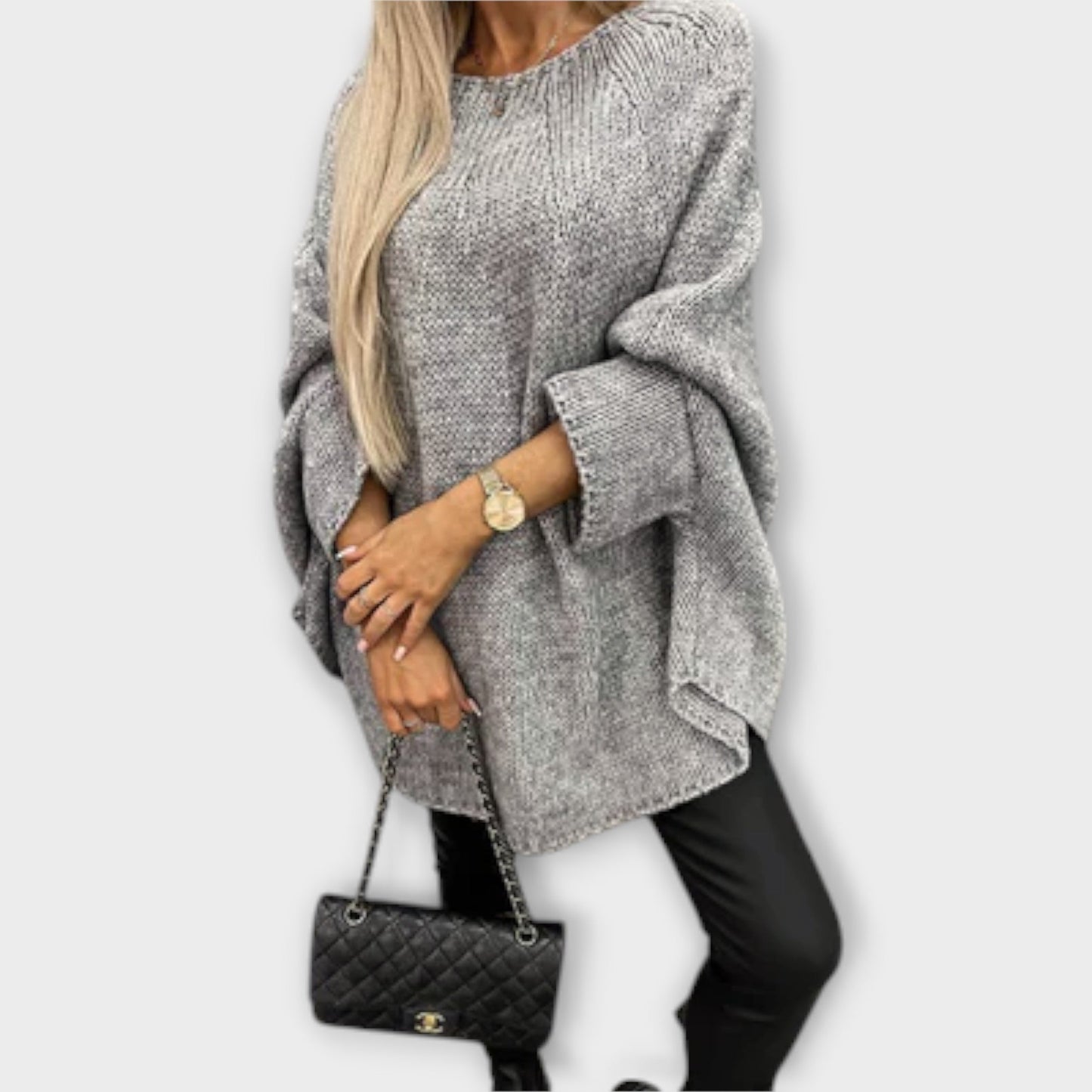 Isabelle - Stylowy damski sweter z okrągłym dekoltem