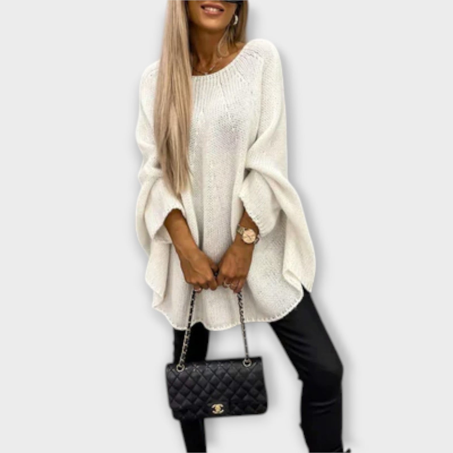 Isabelle - Stylowy damski sweter z okrągłym dekoltem