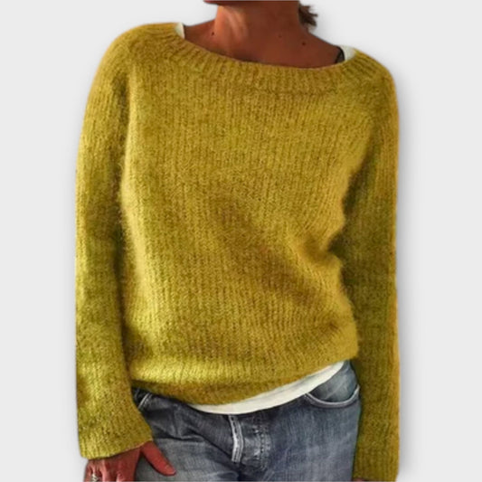 Regine – jednolity sweter pleciony