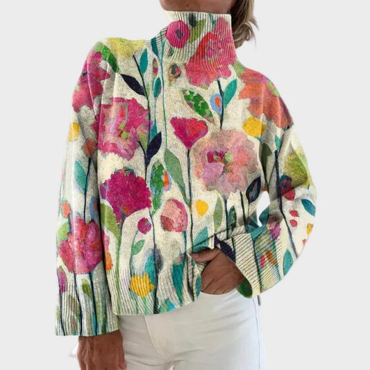 Mara – sweter z wysokim kołnierzem