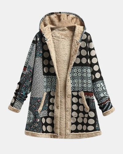 Nova - Monochromatyczna Retro Kropkowana Fleece'ówka