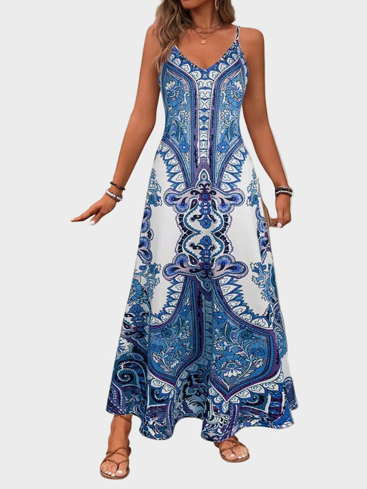 Klára - Eleganckie letnie maxi sukienki bez rękawów