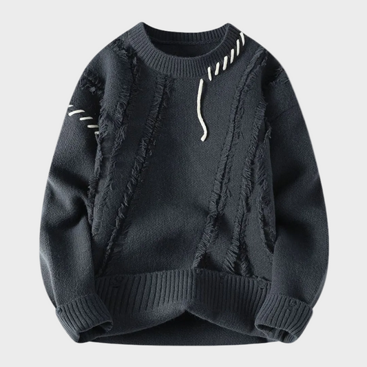 Premium Sweter z Żebrowanym Wykończeniem