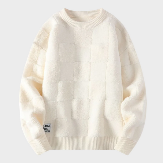 Unikalny Sweter w Kratę